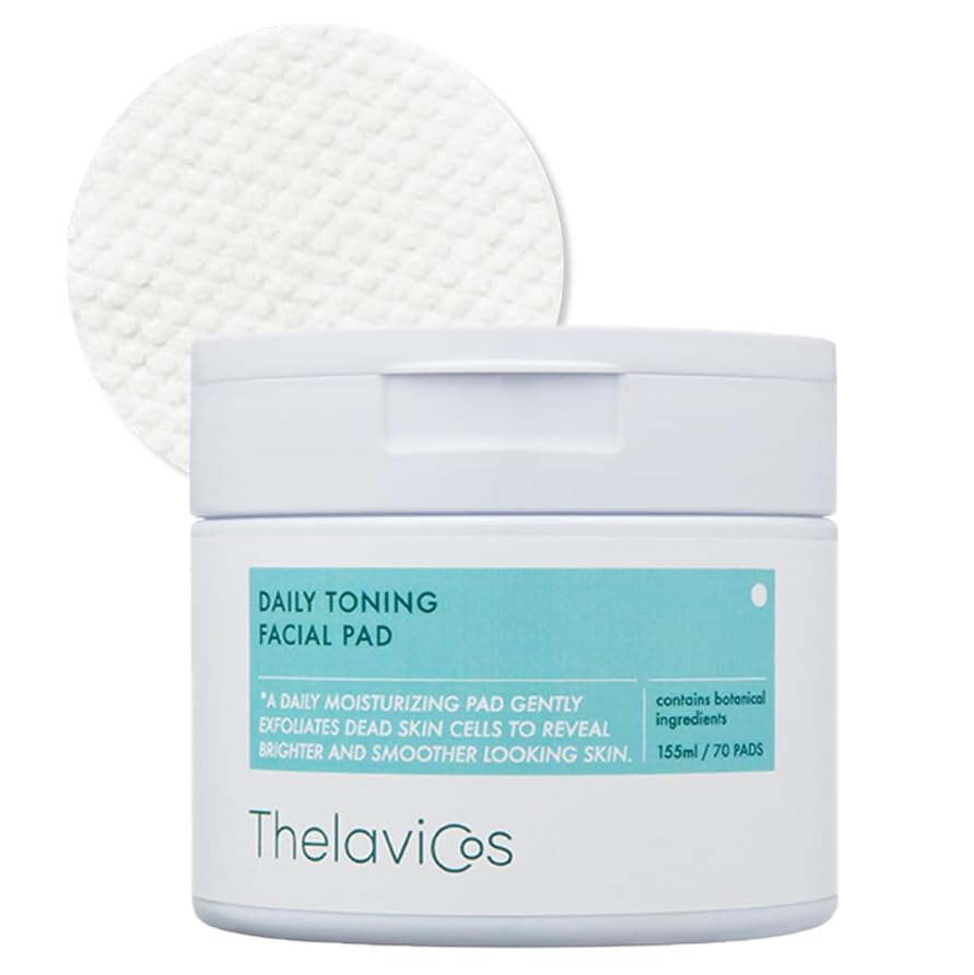 Daily Toning Facial Pad - Achieve Glass-Like Skin Cica, Glutathione, Adenosine, Anti-Sebum P for Exfoliation, Improve