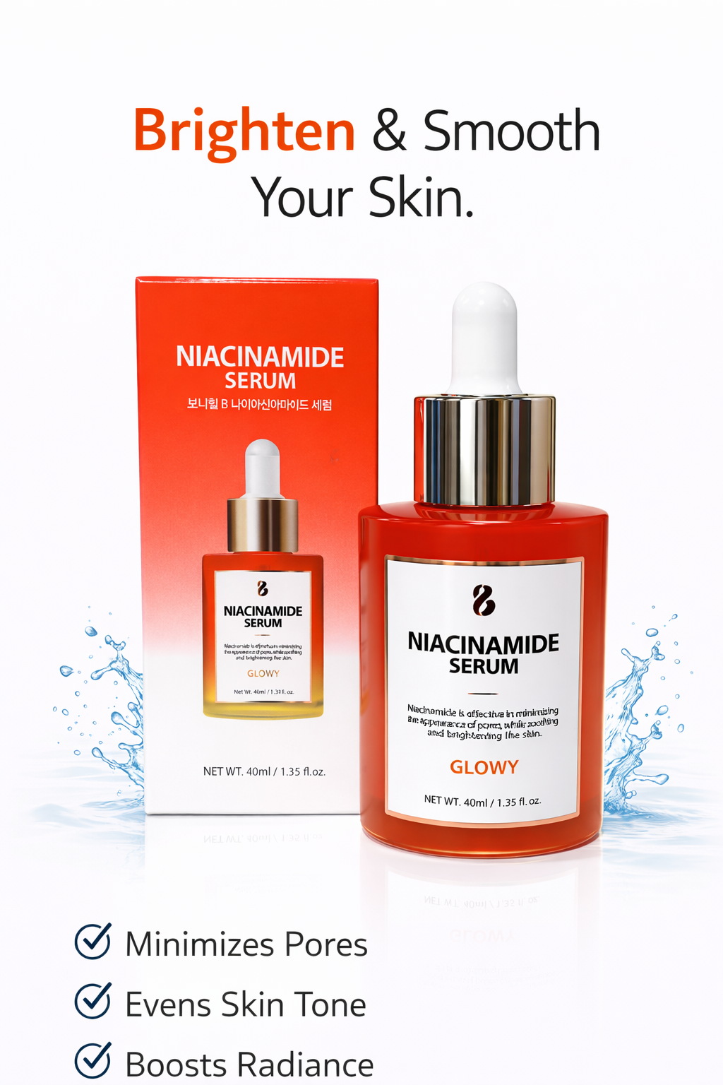 Bonnyhill Niacinamide Serum 40ml Red Orange One - Image 2