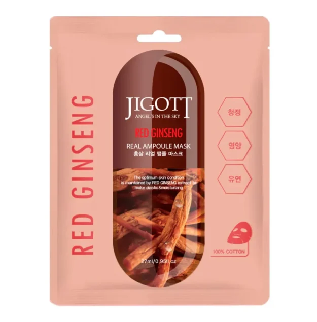 JIGOTT Red Ginseng Real Ampoule Mask - Korean beauty product at MOA Beauty India